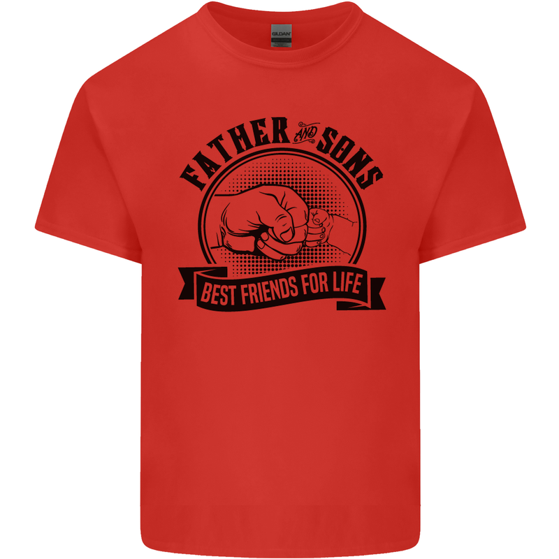 Father & Sons Best Friends Father's Day Kids T-Shirt Childrens Red