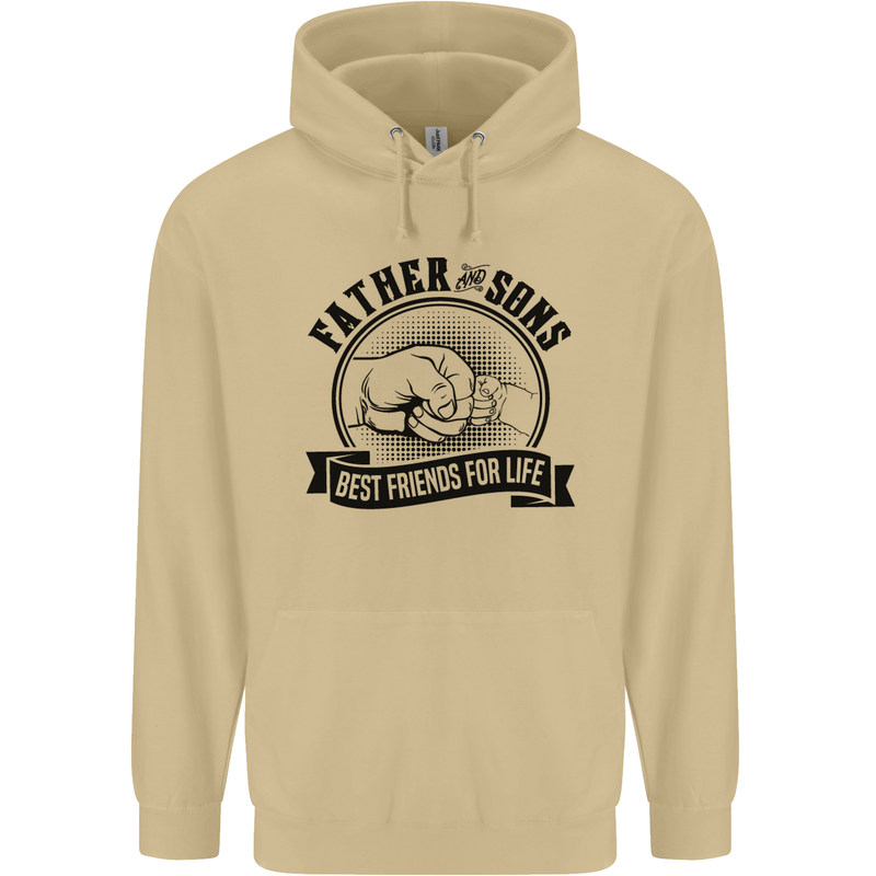 Father & Sons Best Friends Father's Day Mens 80% Cotton Hoodie Sand