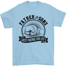 Father & Sons Best Friends Father's Day Mens T-Shirt Cotton Gildan Light Blue