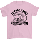 Father & Sons Best Friends Father's Day Mens T-Shirt Cotton Gildan Light Pink