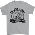 Father & Sons Best Friends Father's Day Mens T-Shirt Cotton Gildan Sports Grey