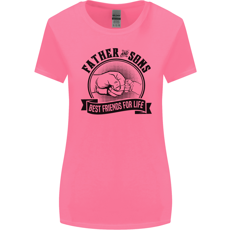 Father & Sons Best Friends Father's Day Womens Wider Cut T-Shirt Azalea