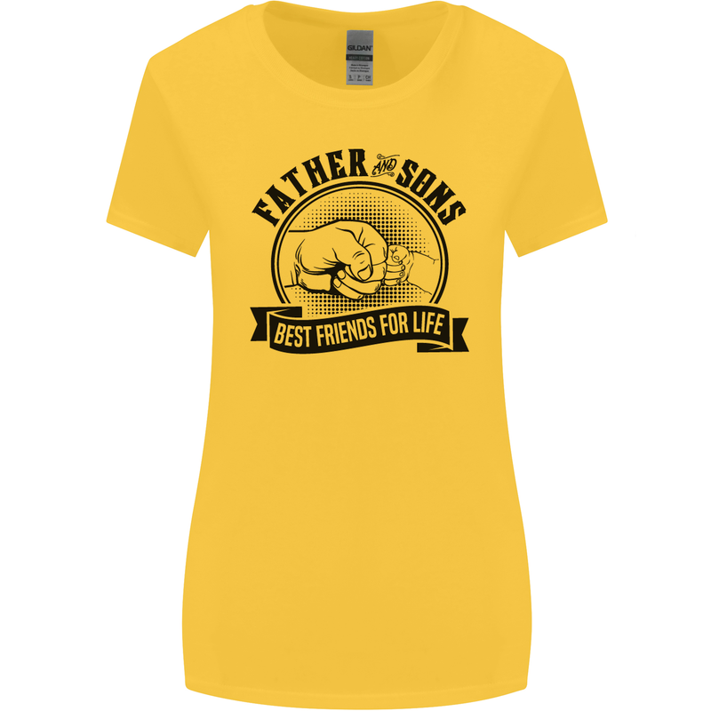 Father & Sons Best Friends Father's Day Womens Wider Cut T-Shirt Yellow