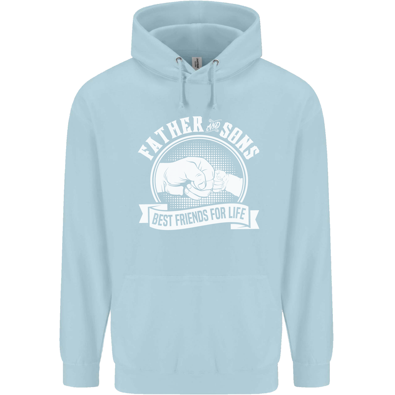 Father & Sons Best Friends for Life Childrens Kids Hoodie Light Blue