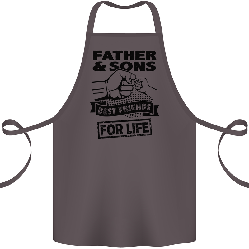 Father & Sons Best Friends for Life Cotton Apron 100% Organic Dark Grey