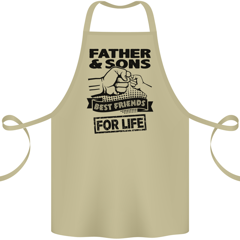 Father & Sons Best Friends for Life Cotton Apron 100% Organic Khaki