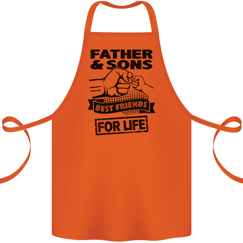Father & Sons Best Friends for Life Cotton Apron 100% Organic Orange