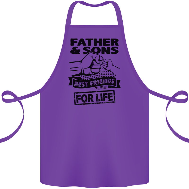 Father & Sons Best Friends for Life Cotton Apron 100% Organic Purple