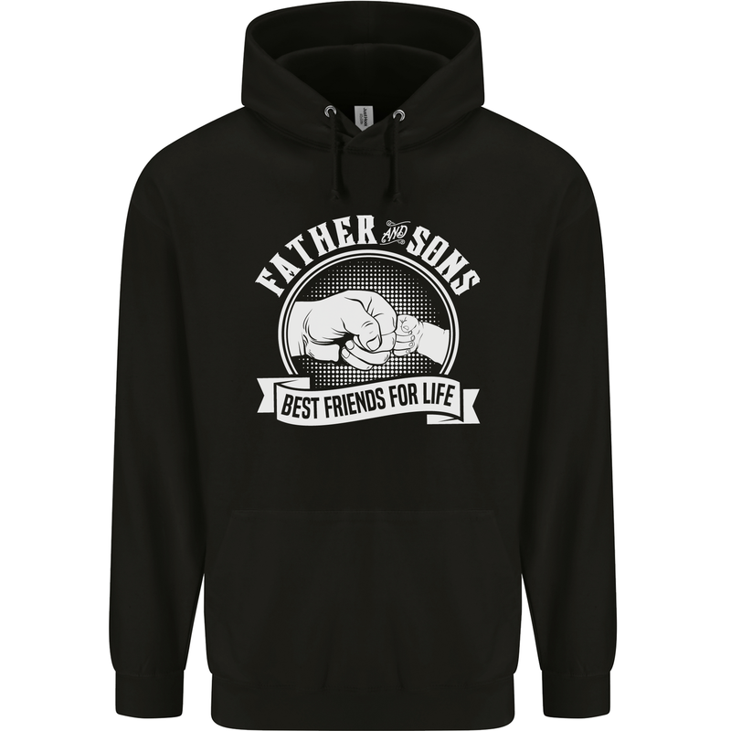 Father & Sons Best Friends for Life Mens 80% Cotton Hoodie Black