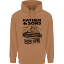 Father & Sons Best Friends for Life Mens 80% Cotton Hoodie Caramel Latte