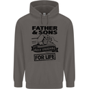 Father & Sons Best Friends for Life Mens 80% Cotton Hoodie Charcoal