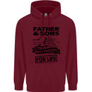 Father & Sons Best Friends for Life Mens 80% Cotton Hoodie Maroon