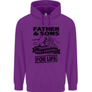Father & Sons Best Friends for Life Mens 80% Cotton Hoodie Purple