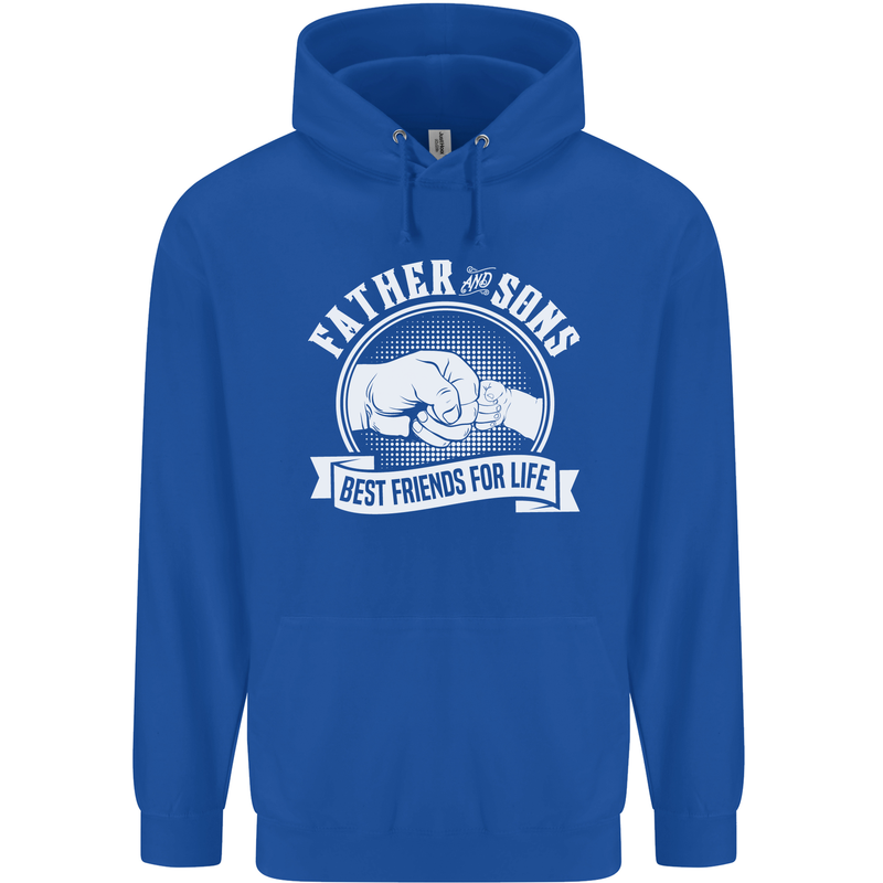Father & Sons Best Friends for Life Mens 80% Cotton Hoodie Royal Blue