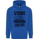 Father & Sons Best Friends for Life Mens 80% Cotton Hoodie Royal Blue