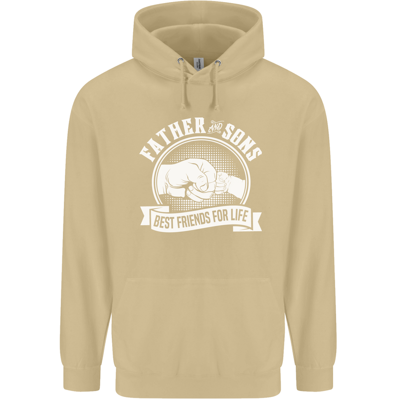 Father & Sons Best Friends for Life Mens 80% Cotton Hoodie Sand