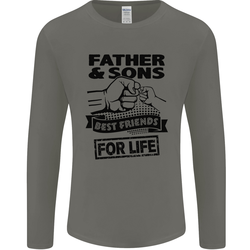 Father & Sons Best Friends for Life Mens Long Sleeve T-Shirt Charcoal