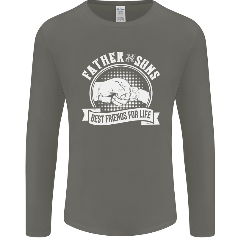 Father & Sons Best Friends for Life Mens Long Sleeve T-Shirt Charcoal