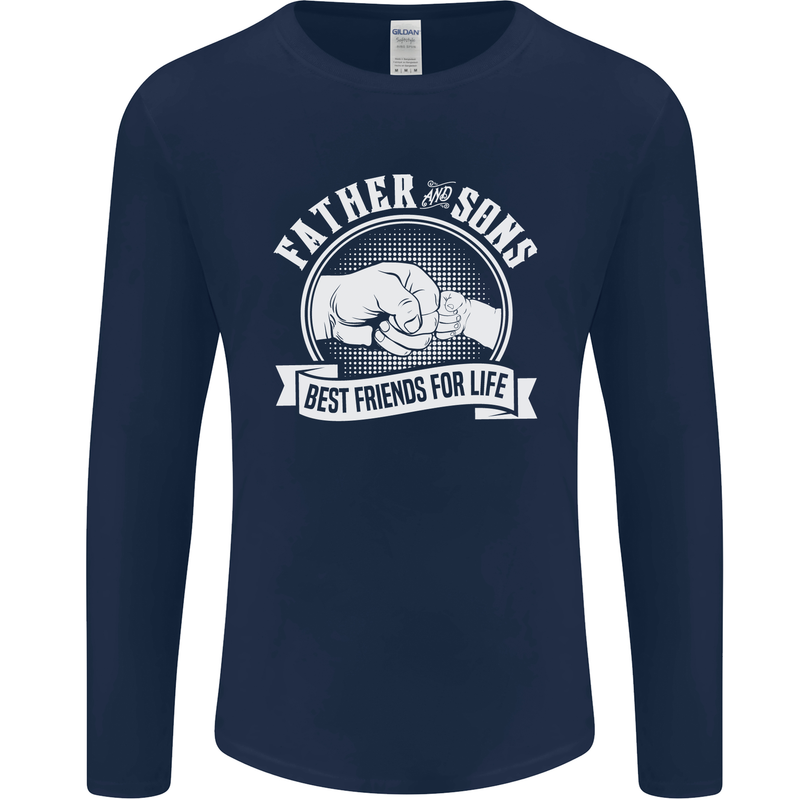 Father & Sons Best Friends for Life Mens Long Sleeve T-Shirt Navy Blue