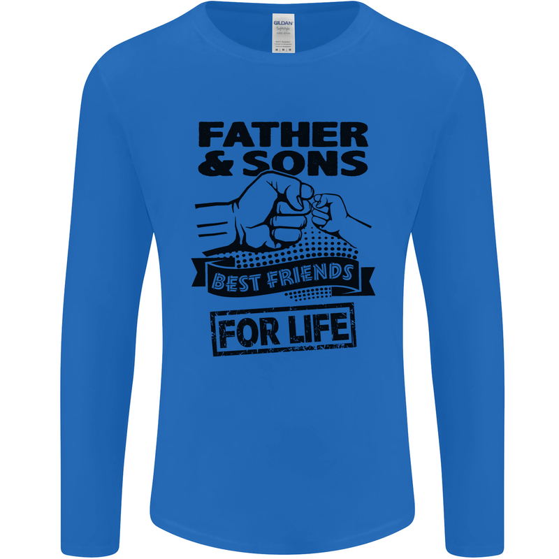 Father & Sons Best Friends for Life Mens Long Sleeve T-Shirt Royal Blue