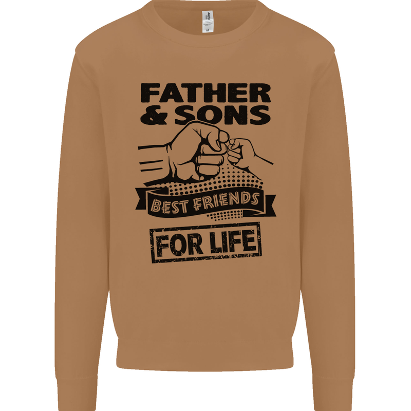 Father & Sons Best Friends for Life Mens Sweatshirt Jumper Caramel Latte