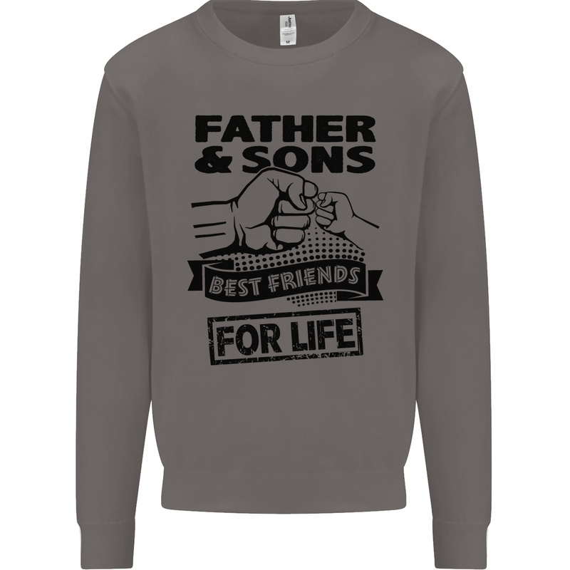 Father & Sons Best Friends for Life Mens Sweatshirt Jumper Charcoal