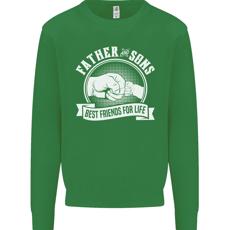 Father & Sons Best Friends for Life Mens Sweatshirt Jumper Irish Green