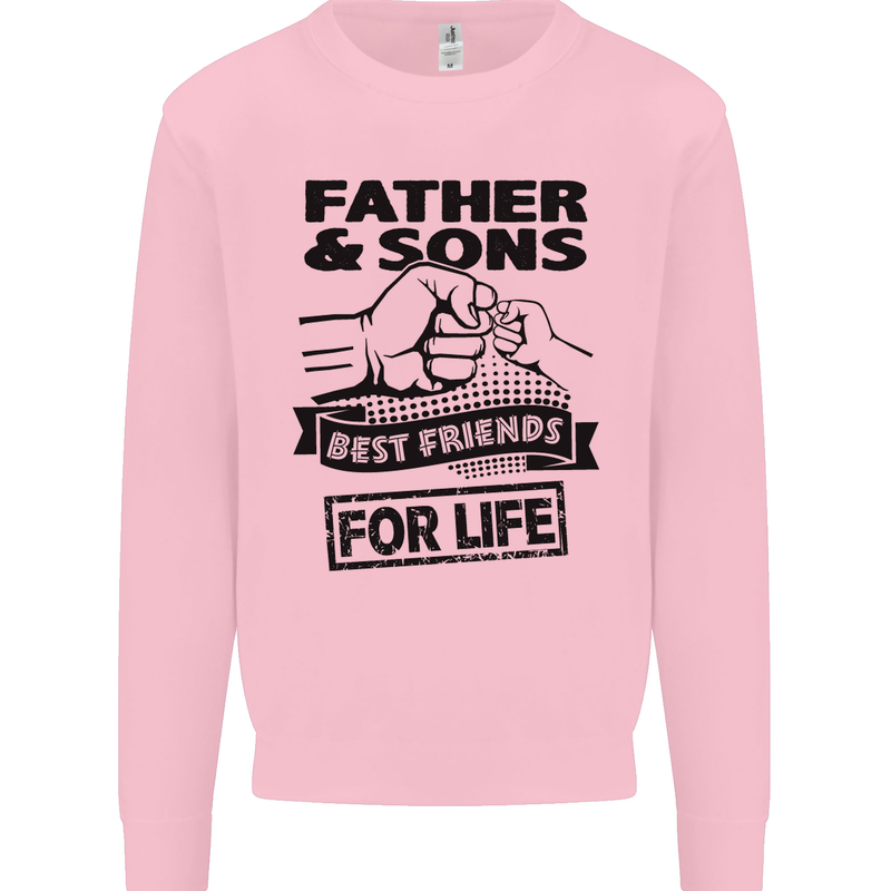 Father & Sons Best Friends for Life Mens Sweatshirt Jumper Light Pink