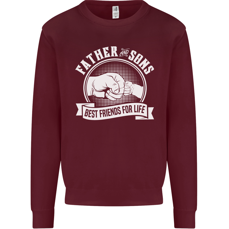 Father & Sons Best Friends for Life Mens Sweatshirt Jumper Maroon