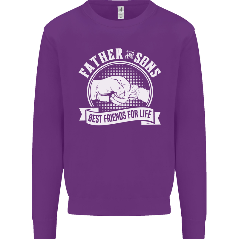 Father & Sons Best Friends for Life Mens Sweatshirt Jumper Purple