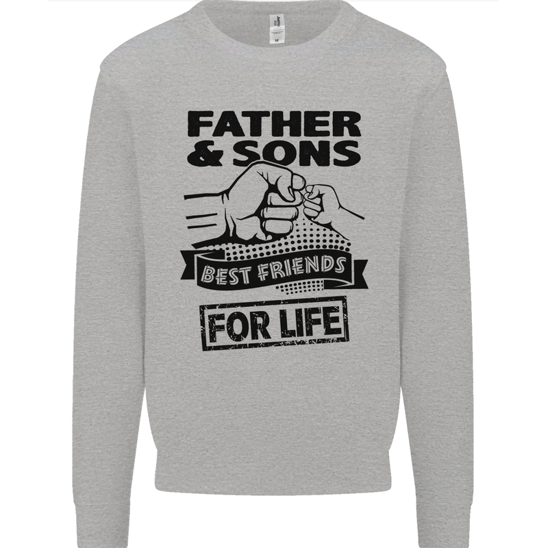 Father & Sons Best Friends for Life Mens Sweatshirt Jumper Sports Grey
