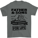 Father & Sons Best Friends for Life Mens T-Shirt Cotton Gildan Charcoal