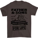 Father & Sons Best Friends for Life Mens T-Shirt Cotton Gildan Dark Chocolate
