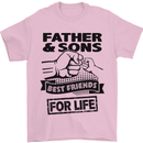 Father & Sons Best Friends for Life Mens T-Shirt Cotton Gildan Light Pink