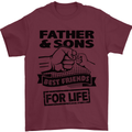 Father & Sons Best Friends for Life Mens T-Shirt Cotton Gildan Maroon