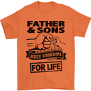 Father & Sons Best Friends for Life Mens T-Shirt Cotton Gildan Orange