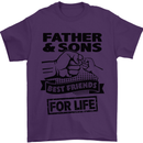 Father & Sons Best Friends for Life Mens T-Shirt Cotton Gildan Purple