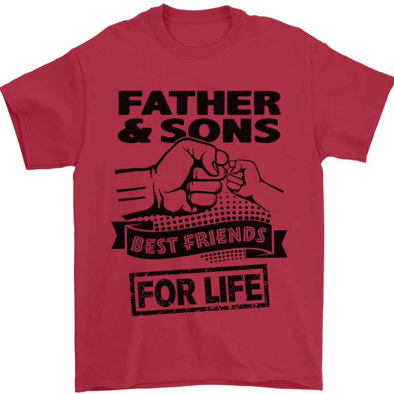 Father & Sons Best Friends for Life Mens T-Shirt Cotton Gildan Red