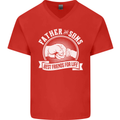 Father & Sons Best Friends for Life Mens V-Neck Cotton T-Shirt Red