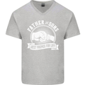 Father & Sons Best Friends for Life Mens V-Neck Cotton T-Shirt Sports Grey
