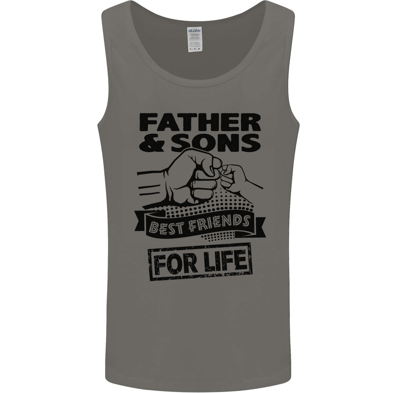 Father & Sons Best Friends for Life Mens Vest Tank Top Charcoal