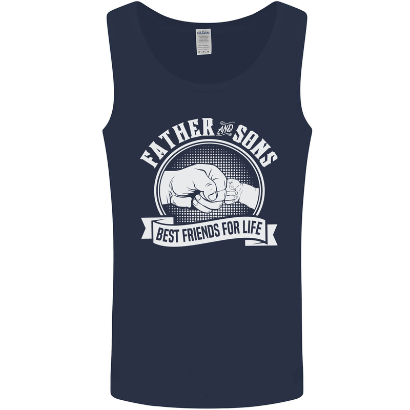 Father & Sons Best Friends for Life Mens Vest Tank Top Navy Blue