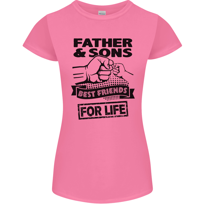 Father & Sons Best Friends for Life Womens Petite Cut T-Shirt Azalea