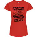 Father & Sons Best Friends for Life Womens Petite Cut T-Shirt Red