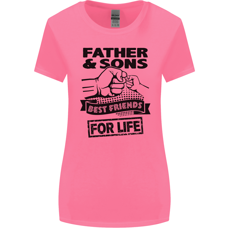 Father & Sons Best Friends for Life Womens Wider Cut T-Shirt Azalea