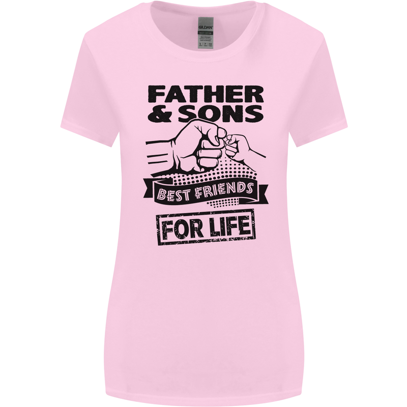 Father & Sons Best Friends for Life Womens Wider Cut T-Shirt Light Pink