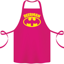 Father's Day Beer Man Funny Alcohol Cotton Apron 100% Organic Pink