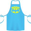 Father's Day Beer Man Funny Alcohol Cotton Apron 100% Organic Turquoise