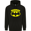 Father's Day Beer Man Funny Alcohol Mens 80% Cotton Hoodie Black