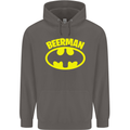 Father's Day Beer Man Funny Alcohol Mens 80% Cotton Hoodie Charcoal